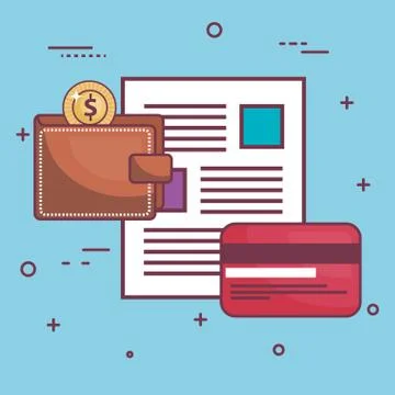 Money-related objects design Stock Illustration