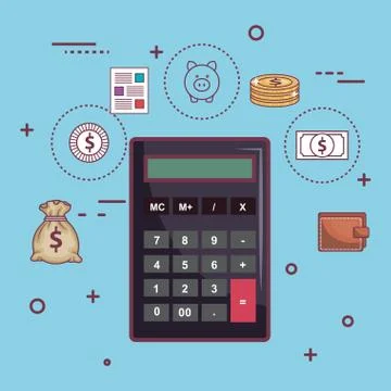 Money-related objects design Stock Illustration