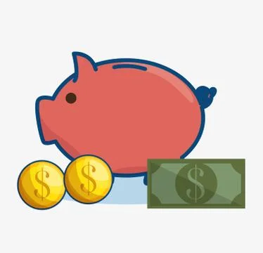 Money-related objects design Stock Illustration