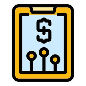 Money report icon vector flat Stock Illustration