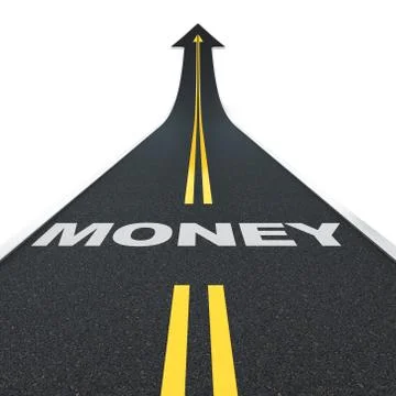 Money road Stock Illustration