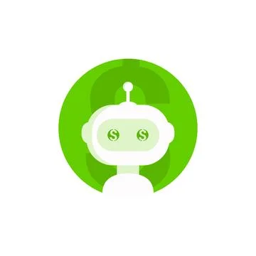 Money robot vector icon Stock Illustration