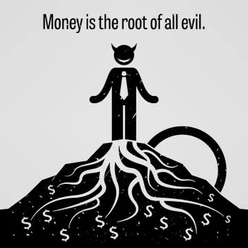 Money is the Root of all Evil Stock Illustration