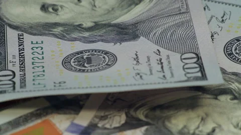 Money rotate on the table. overall plan Video stock 49525612