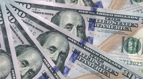 Money Rotation, dollars notes Stock Footage 48152542