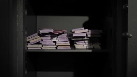 Money in safe Stock Footage 88009005