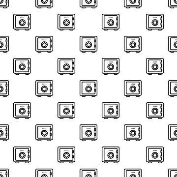 Money safe pattern seamless Stock Illustration