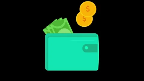 Money saving 2d animation video Stock Footage 287112627