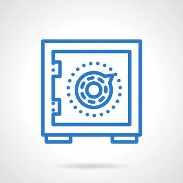 Money saving blue simple line vector icon Stock Illustration