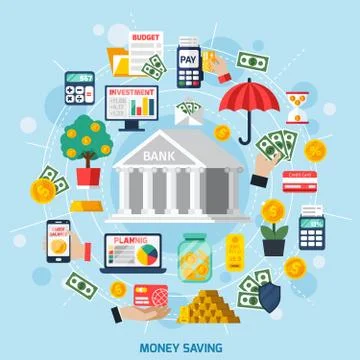 Money Saving Concept Illustrazione stock