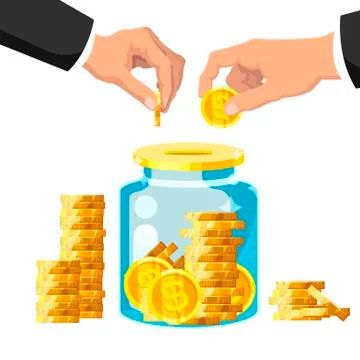 Money saving concept Stock Illustration