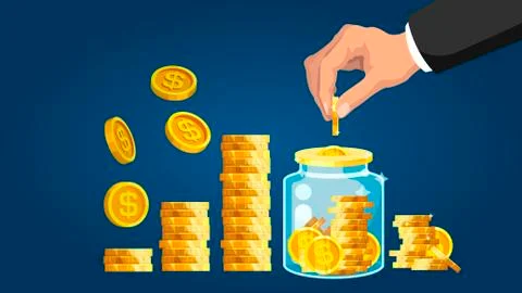 Money saving concept Stock Illustration