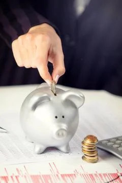 Money saving concept. Stock Photos