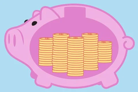 Money saving Stock Illustration