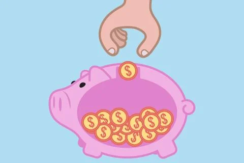 Money saving Stock Illustration