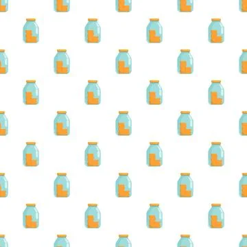 Money saving jar coin accumulation seamless pattern Stock Illustration