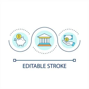 Money saving loop concept icon イラスト素材