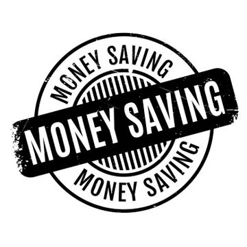 Money Saving rubber stamp Ilustración de archivo