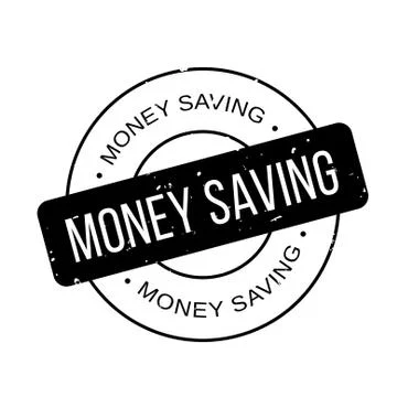 Money Saving rubber stamp Ilustración de archivo