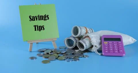 Money saving tips concept Stock Photos