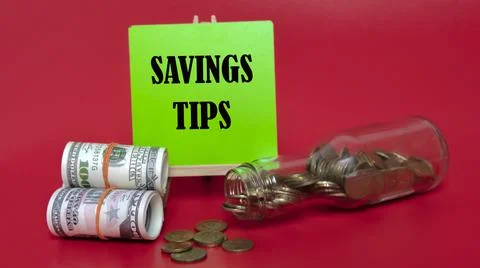 Money saving tips concept Stock Photos