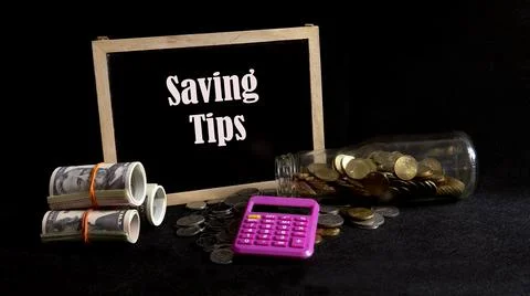 Money saving tips concept Stock Photos