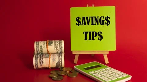 Money saving tips concept Stock Photos
