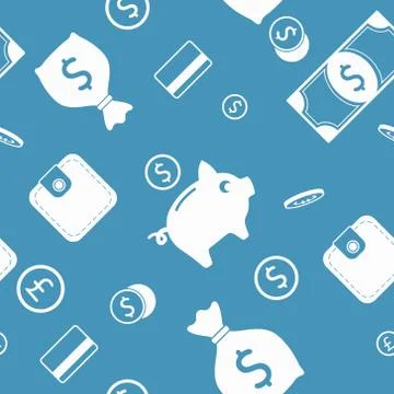 Money seamless background Stock Illustration