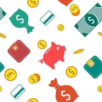Money seamless background Stock Illustration