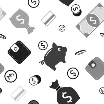 Money seamless background Stock Illustration