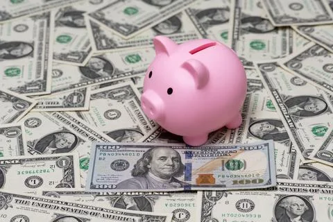 Money seamless pattern with dollars. Dollars finance banking with USD. Amer.. Stock Photos