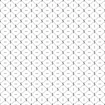 Money seamless pattern, money background.   Good for  wallpaper, design for f Stock Illustration