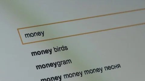 MONEY search query in browser - Macro Видео 75147686
