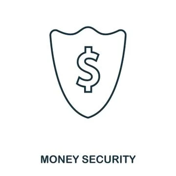 Money Security icon. Flat style icon design. UI. Illustration of money security Stock-Illustration