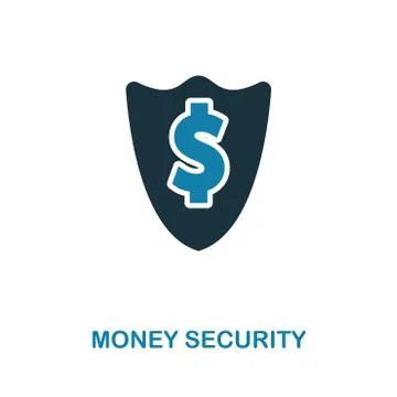 Money Security icon. Simple element illustration. Money Security pixel perfect Stock Illustration