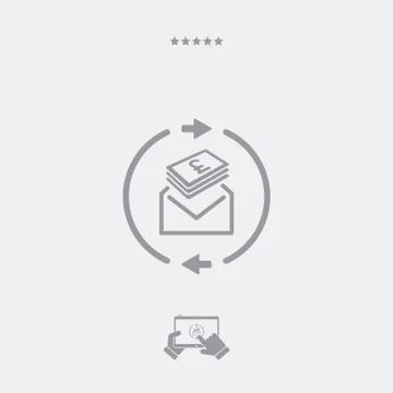 Money send icon - Sterling Stock Illustration