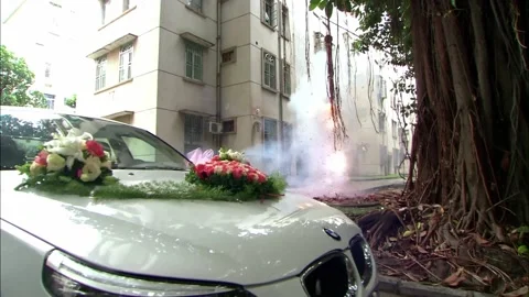 Money to set off firecrackers Stock Footage 235264717