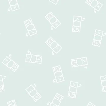 Money share of cashback line vector seamless pattern Illustrazione stock