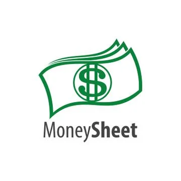 Money sheet logo concept design. Symbol graphic template element Illustrazione stock
