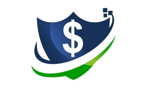 Money Shield Template Ilustración de archivo