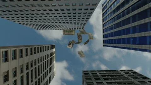 Money from the sky Stock Footage 130808688