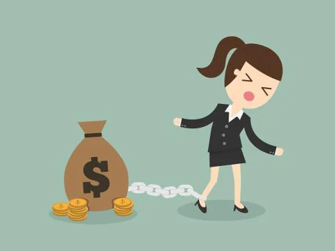 Money slave Stock Illustration