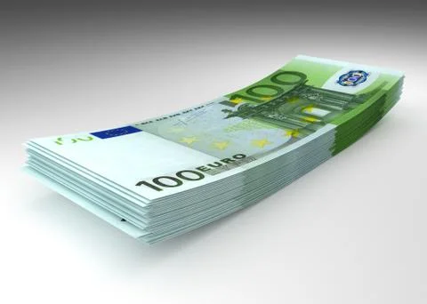 Money - stack of euro banknotes Stock Illustration