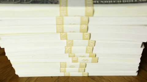 Money Stack Stock Footage 81196382