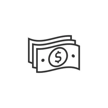 Money stack icon in flat style. Exchange cash vector illustration on white is イラスト素材