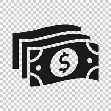Money stack icon in flat style. Exchange cash vector illustration on white is イラスト素材