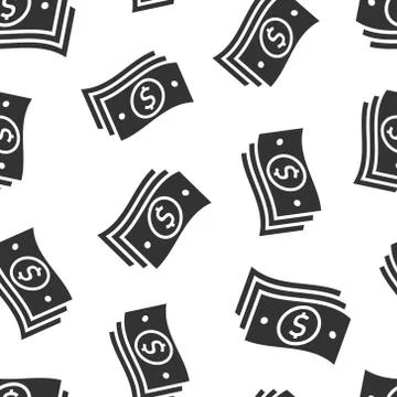 Money stack icon in flat style. Exchange cash vector illustration on white is Stock Illustration