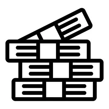 Money stack icon illustrating wealth and abundance Stock Illustration