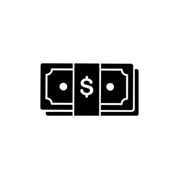 Money stack icon logo design template isolated illustration Stock Illustration