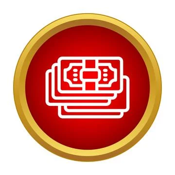 Money stack icon representing finance and wealth Stock Illustration